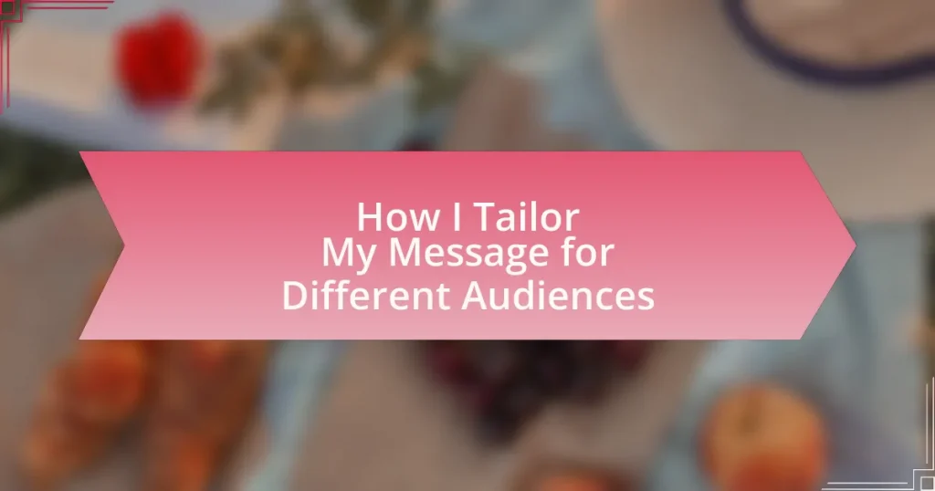 How I Tailor My Message for Different Audiences