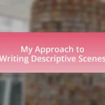 My Approach to Writing Descriptive Scenes