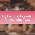 My Personal Strategies for Analyzing Texts